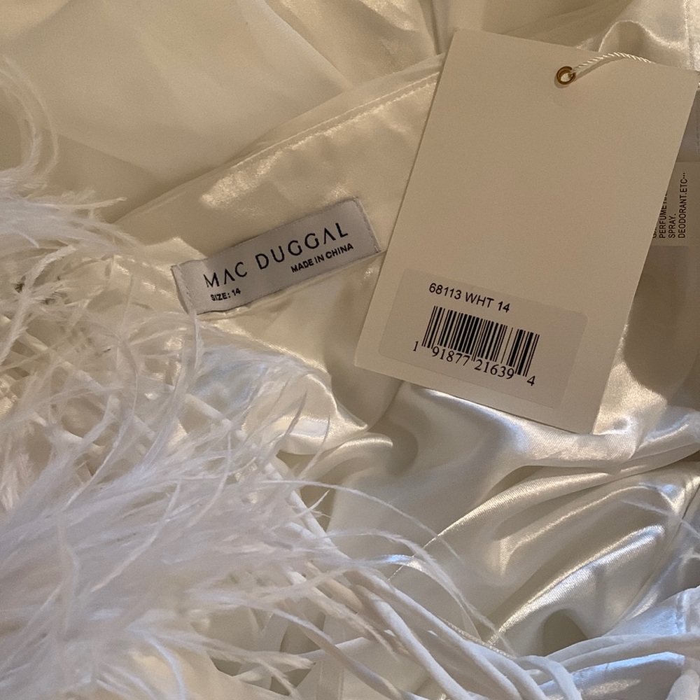 MAC DUGGAL
Plunge Ostrich Feather A Line Gown - Picture 15 of 16